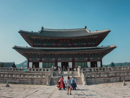韓国ソウルの景福宮の訪問