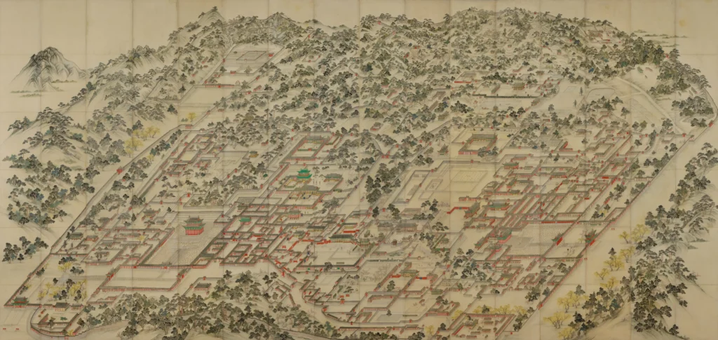 昌徳宮の古い絵、地図