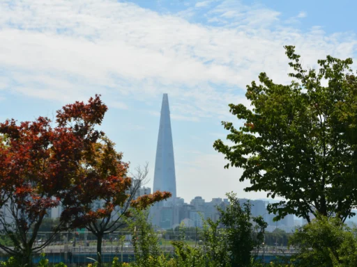 韓国ソウルでロッテワールドタワーを訪れる
